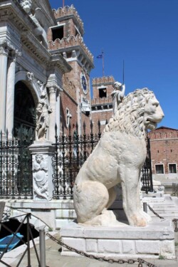 Stone lion statue