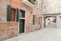 street with apartment entrance